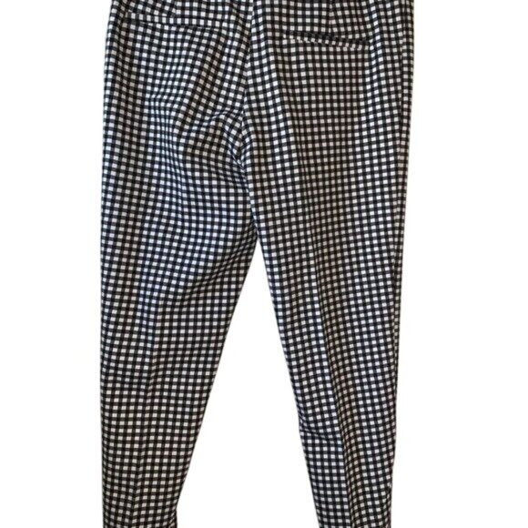 Amanda & Chelsea Womens Gingham Check Black/White Pants Size 2 - Picture 7 of 11